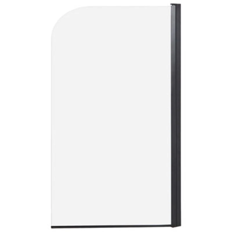 Image of Beliani Shower Bath Screen Lapan 1400 X 800 mm Black