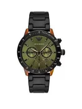 Image of Emporio Armani Chronograph Black Stainless Steel Watch