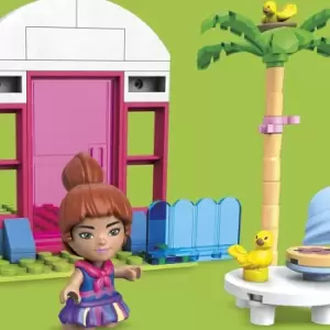 image of Mega Construx Barbie Malibu House Building Set For Kids