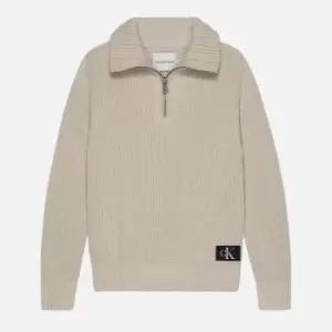 Image of Calvin Klein Boys Cotton-Blend Half-Zip Jumper - 14 Years