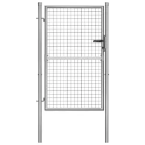 Image of Vidaxl Garden Gate Galvanised Steel 105X175cm Silver