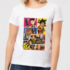 Image of Star Wars Rebels Comic Strip Womens T-Shirt - White - 3XL