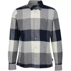 Image of Barbour Mens Alberta Shirt Navy Large