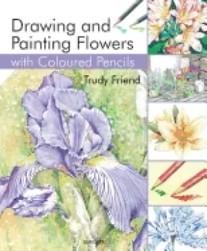 Image of drawing and painting flowers with coloured pancils