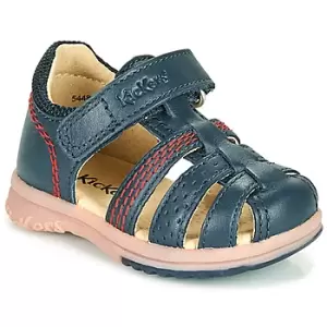 Image of Kickers PLATIBACK boys's Children's Sandals in Blue toddler,4 toddler,4.5 toddler,5.5 toddler,6 toddler