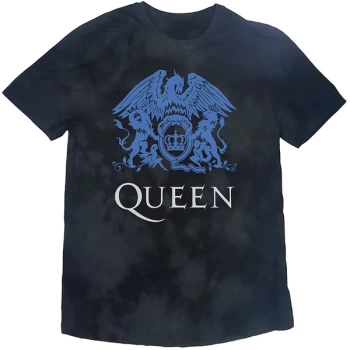 Image of Queen - Blue Crest Unisex Large T-Shirt - Black