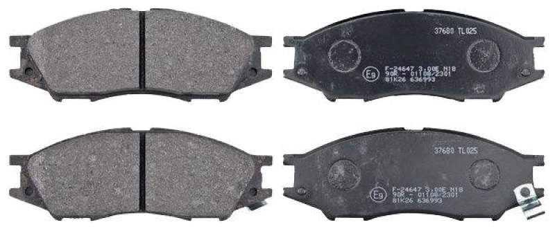 Image of A.B.S. 37680 Brake pad set with acoustic wear warning Brake Pad Set,disc brake (402)
