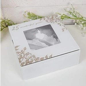 Image of Amore By Juliana 25 Years Glass Trinket Box with Frame