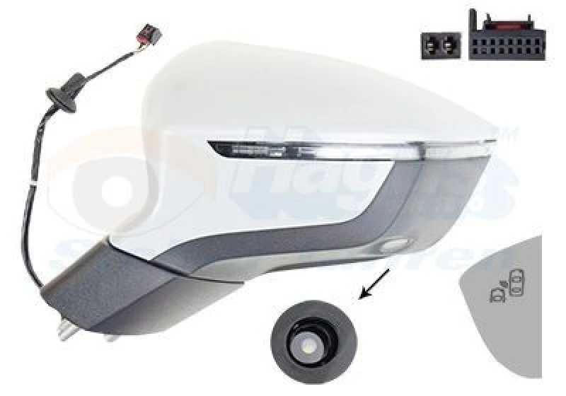 Image of VAN WEZEL Wing mirror VAN WEZEL 4907827