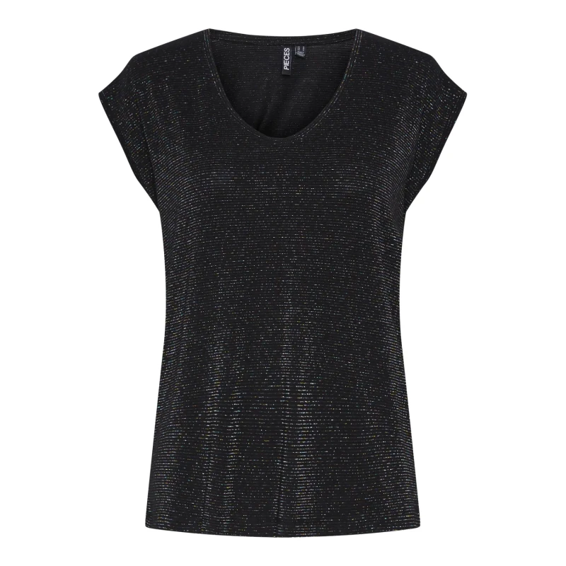 Image of Pieces Womens T-Shirt Pieces Billo Noir Female M
