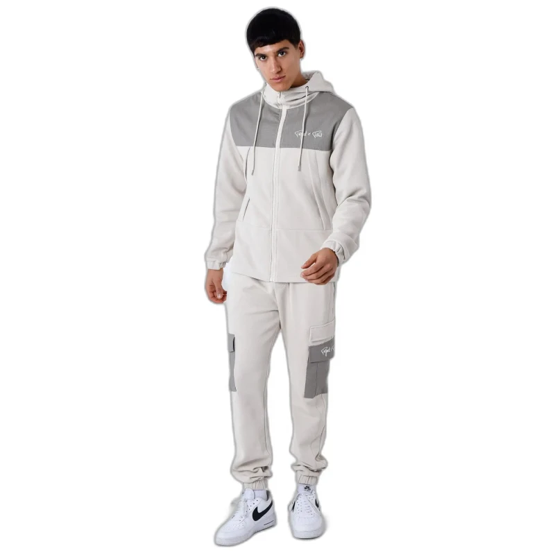 Image of Project X Paris Sweatshirt hooded zip-up bimaterial Project X Paris Nid D'Abeille Gris Male S 2333110_GG