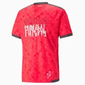 PUMA Neymar Jr Mens Futebol Jersey, Sunblaze/Ebony, size Large, Clothing