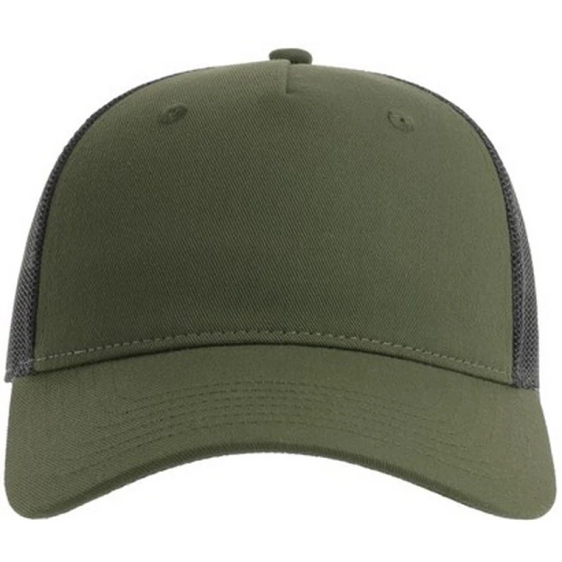 Image of Atlantis Atlantis Men Zion 6 Panel Trucker Cap in Olive Olive One Size Male 5063107614865