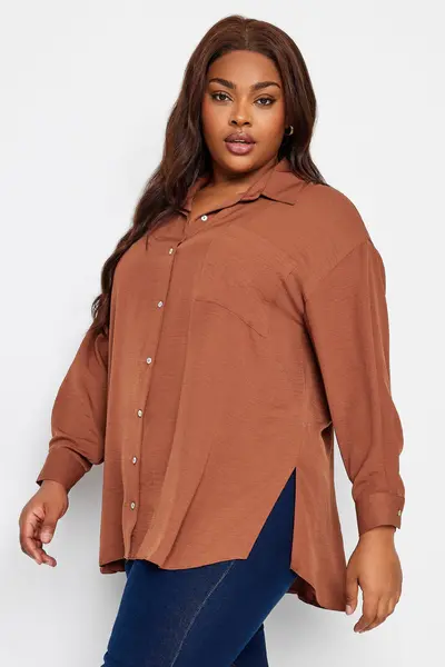 Image of Yours Long Sleeve Shirt Brown
