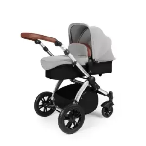 image of Ickle Bubba Stomp V3 2 In 1 Carrycot & Pushchair - Silver / Silver