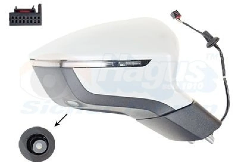 Image of VAN WEZEL Wing mirror VAN WEZEL 4907826