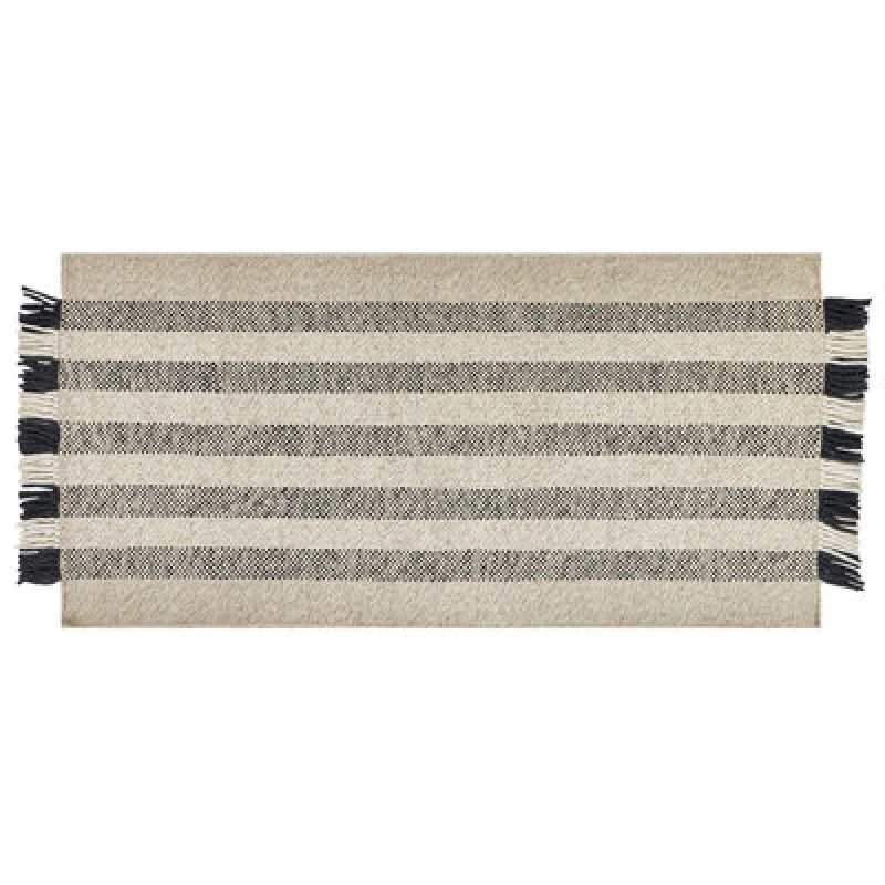 Image of Beliani Rug Tacettin White 80 X 150 Cm Wool