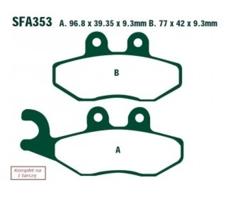 Image of EBC Brakes SFA353 Brake pad set Brake Pad Set,disc brake (402)