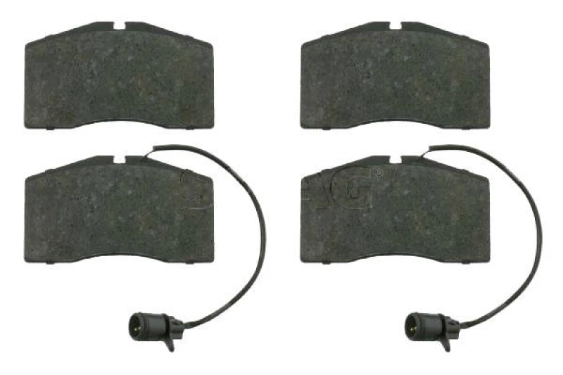 Image of SWAG 30 91 6528 Brake pad set Front Axle, incl. wear warning contact Brake Pad Set,disc brake (402)