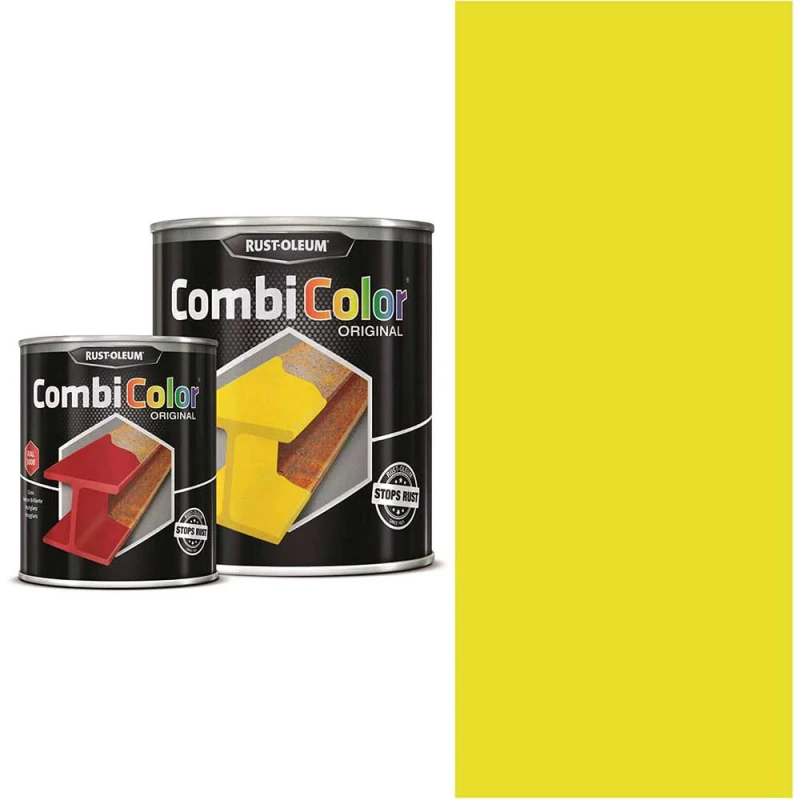 Image of Rust Oleum CombiColor Metal Protection Paint 7346.0.75 Colour: Coleseed Yellow