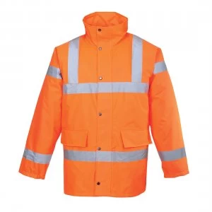 Image of Oxford Weave 300D Class 3 Hi Vis Traffic Jacket Orange M