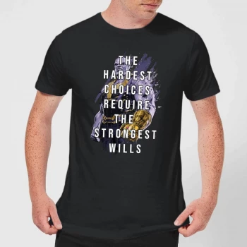 Image of Avengers The Strongest Will Mens T-Shirt - Black - 3XL - Black