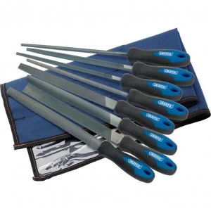 Image of Draper 8 Piece Soft Grip Engineers File and Rasp Set