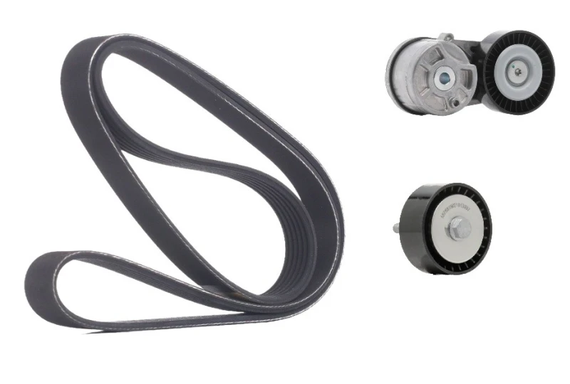 Image of RIDEX 542R1246 V-ribbed belt set Check alternator freewheel clutch & replace if necessary V-Ribbed Belt Set (542)
