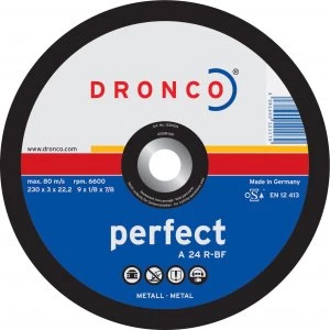 image of Dronco A 24 R PERFECT Flat Metal Cutting Disc 100mm Pack of 1