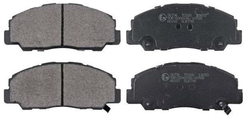 Image of A.B.S. 36736 Brake pad set with acoustic wear warning Brake Pad Set,disc brake (402)
