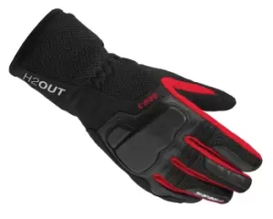 image of Spidi Grip 3 H2Out Ladies Motorcycle Gloves, black-red, Size L for Women, black-red, Size L for Women