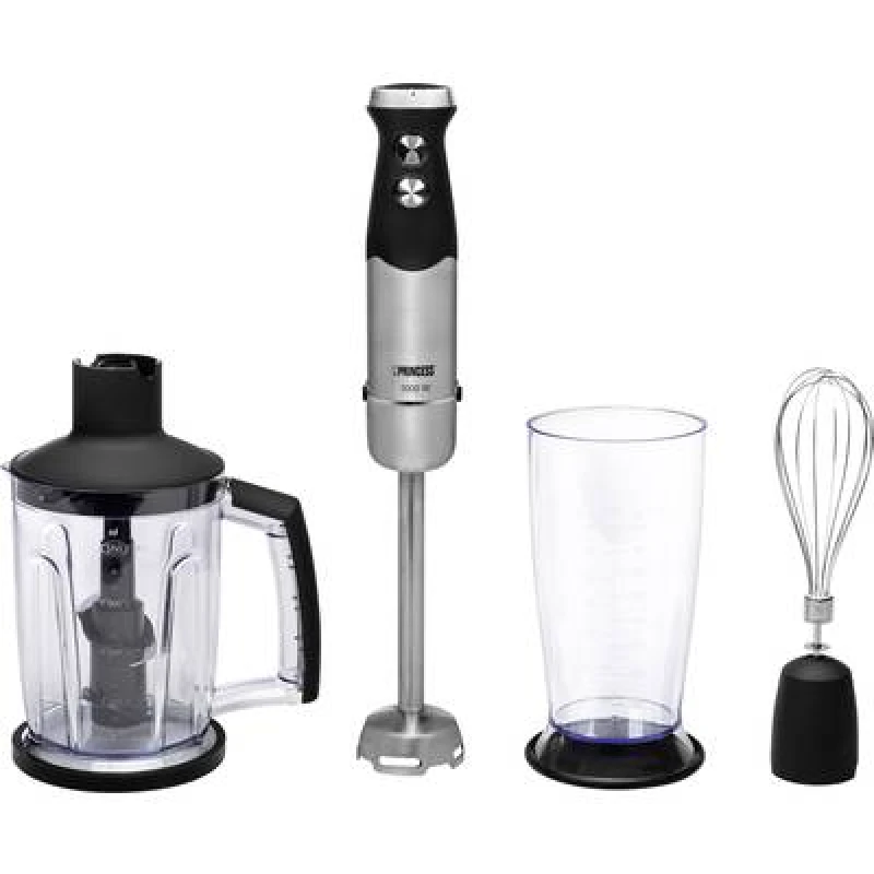 Image of Princess Princess 01.221221.01.001 Hand-held blender 1000 W stepless speed control Silver, Black 01.221221.01.001