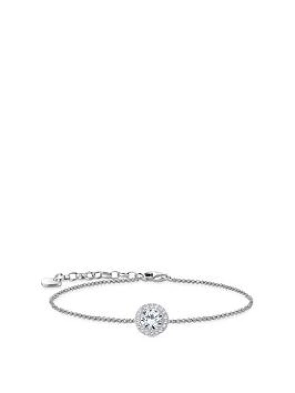 Image of THOMAS SABO Silver White Zirconia Halo Bracelet