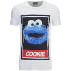 Image of Cookie Monster Mens Street Cookie Monster T-Shirt - White - L