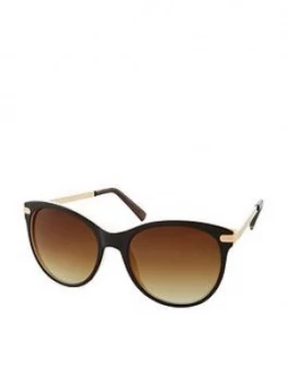 image of Accessorize Rubee Flat-Top Sunglases - Brown