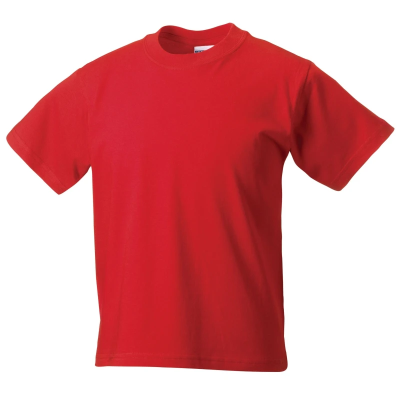Image of Jerzees Schoolwear Jerzees Schoolgear Classic Plain T-Shirt Pack of 2 in Light Red Size: 3-4 Years Light Red Unisex 3-4 Years