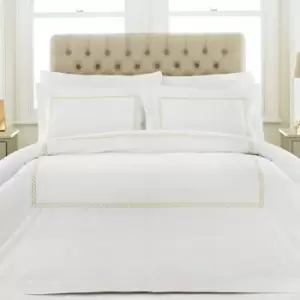 Image of Cleopatra 200TC 100% Cotton Embroidered Duvet Cover Set Gold / King