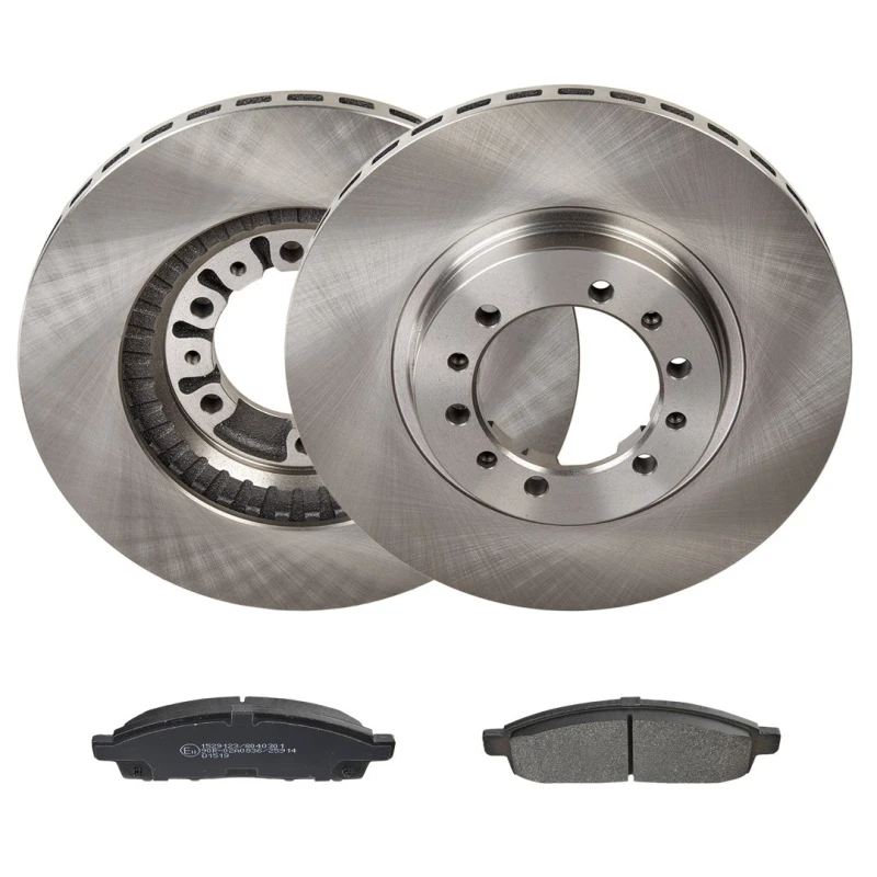 Image of RIDEX 3405B3222 Brake disc and pads set Front Axle, Brake Disc Type: internally vented, incl. wear warning contact Brake Set,disc brakes (3405)