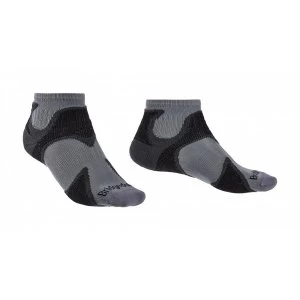 Image of Bridgedale TRAIL SPORT Ultra Light T2 Merino Cool Comfort Mens - Large Gunmetal / Black
