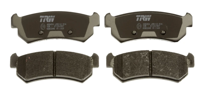 Image of TRW GDB3348 Brake pad set not prepared for wear warning indicator Brake Pad Set,disc brake (402)