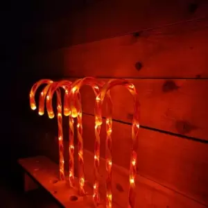 image of Set of 6 70cm LED Candy Cane Christmas Decorations