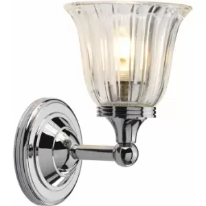 image of Loops - IP44 Wall Light Glass & Chrome Polished Chrome LED G9 3.5W