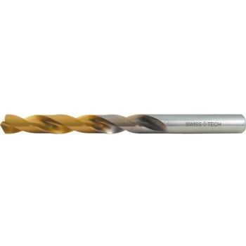 image of Swisstech - 4.90MM HSS Straight Shank Jobber Drills - TiN Tipped