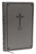 Image of nkjv deluxe gift bible leathersoft gray red letter comfort print holy bible