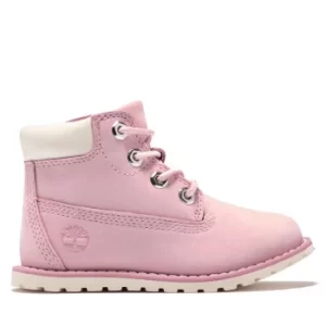 Timberland Toddler Pokey Pine 6" Side-zip Boots In Pink Pink Kids, Size 4.5