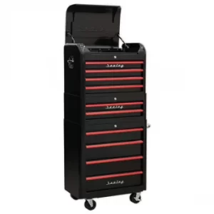 Image of Sealey AP28COMBO2BR Retro Style Topchest, Mid-Box & Rollcab Combin...