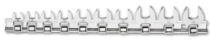 Image of Beta Tools 910CF/SB 10pc 3/8" Square Drive Crowfoot Wrench Rail Set 10-19mm
