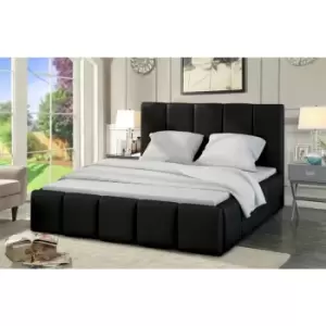 Image of Envisage Trade - Lurita Upholstered Beds - Plush Velvet, King Size Frame, Black - Black
