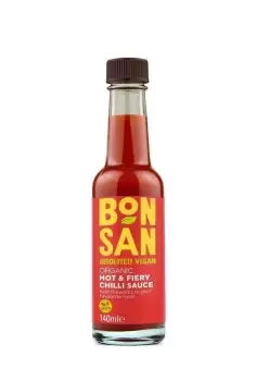 image of Bonsan Organic Vegan Hot & Fiery Chilli Sauce 140ml