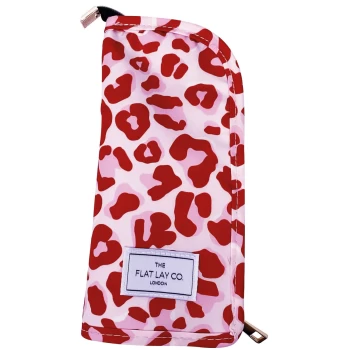 Image of The Flat Lay Co. Standing Brush Case - Pink Leopard